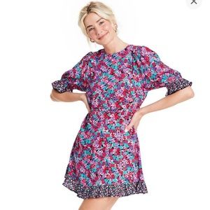 27. RIXO for Target Mixed Floral Puff Sleeve Dress